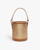 Imperial Gold Brocade Barrel Potli by TAN AND LOOM