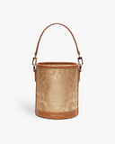 Imperial Gold Brocade Barrel Potli by TAN AND LOOM