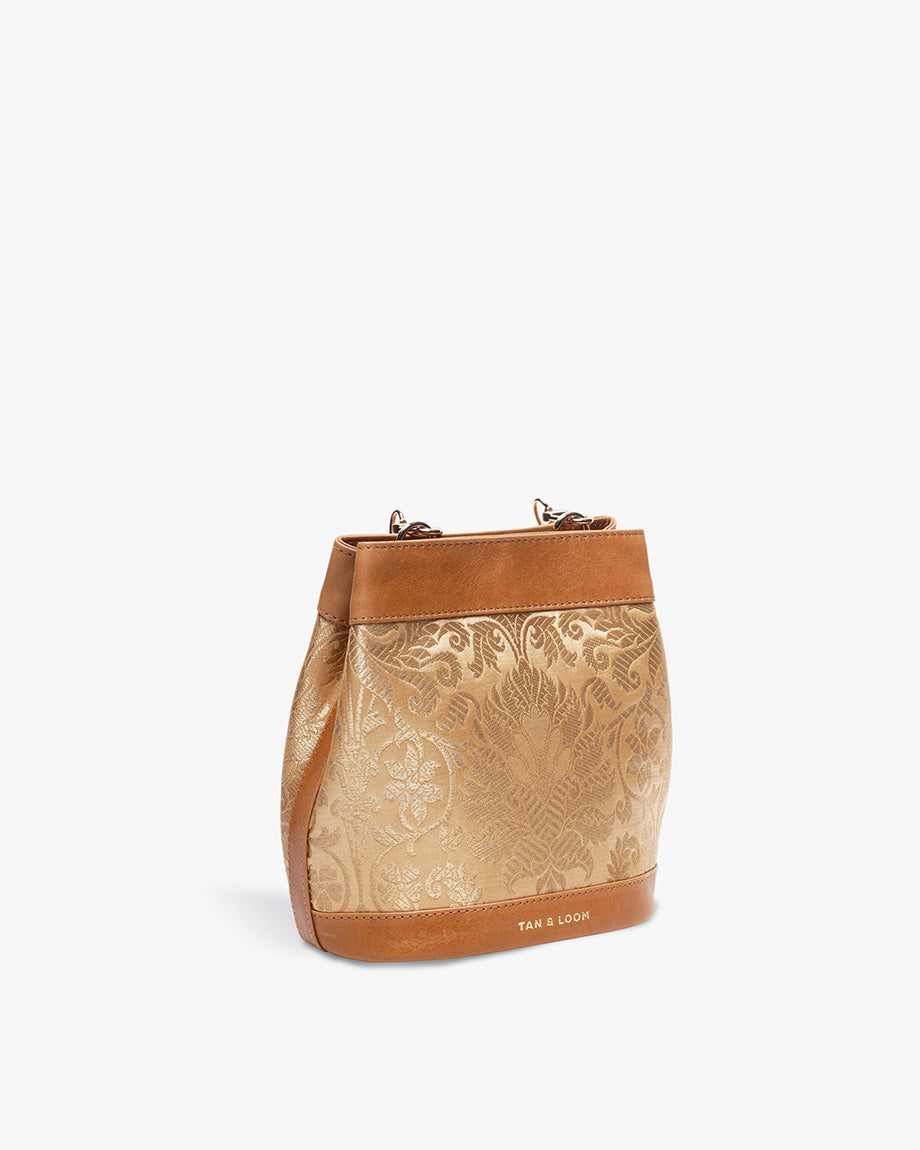 Imperial Gold Brocade Rani Batua by TAN AND LOOM