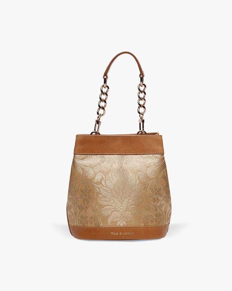 Imperial Gold Brocade Rani Batua by TAN AND LOOM