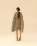 ABHISHEK SHARMA Ocean blue & Dune Short Draped dress