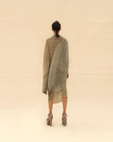 Overlap Shoulder Animal Printed Draped Dress By ABHISHEK SHARMA
