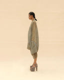Overlap Shoulder Animal Printed Draped Dress By ABHISHEK SHARMA