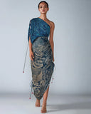 Saaksha & Kinni Blue Saree Dress