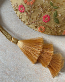 Floral Creeper Gold Potli Bag by AMYRA