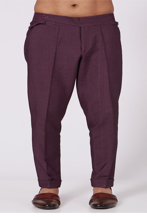 JATIN MALIK Wine Embroidered Achkan