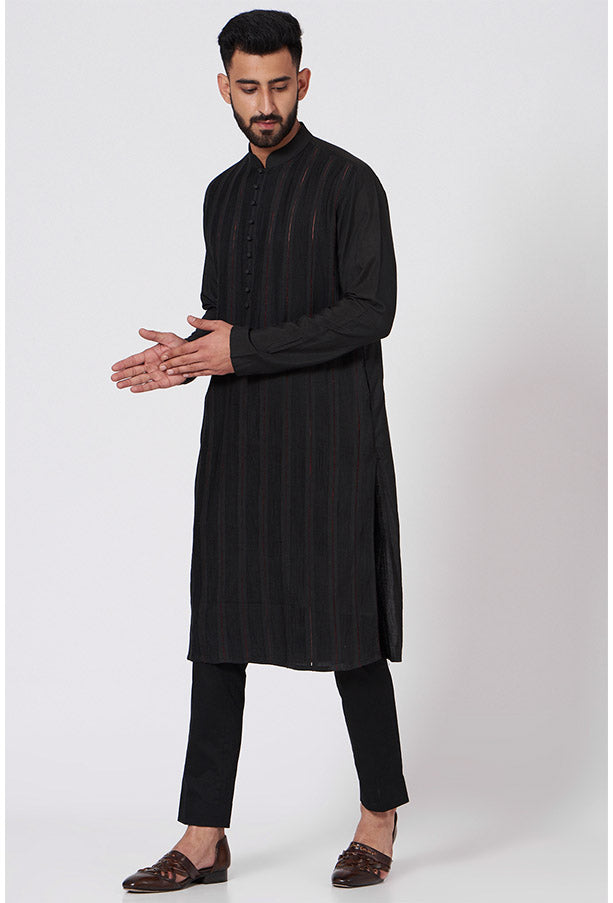 JATIN MALIK Black Kurta set