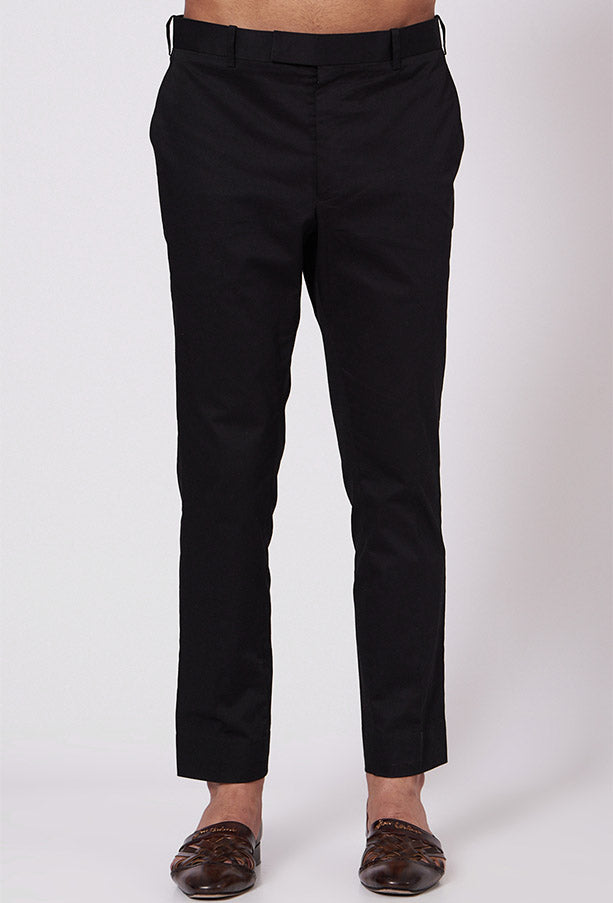 JATIN MALIK Black Pintuck Kurta set