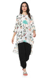 Café Morocco print crepe tunic front view