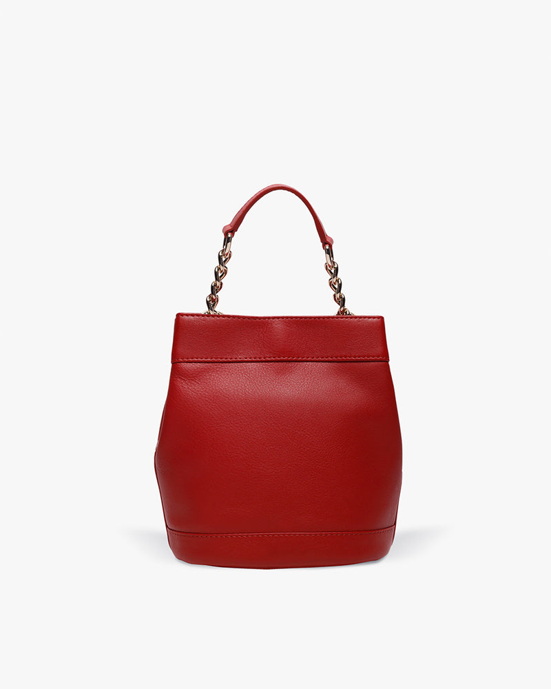 Bridal Red Leather Rani Batua by TAN AND LOOM