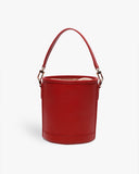 Bridal Red Leather Barrel Potli by TAN AND LOOM