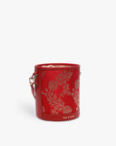 Bridal Red Brocade Barrel Potli by TAN AND LOOM