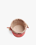 Bridal Red Brocade Barrel Potli by TAN AND LOOM