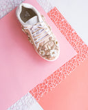 THE SAREE SNEAKERS Nude Blush Sneakers with White