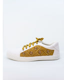 Golden Embroidered Sneakers