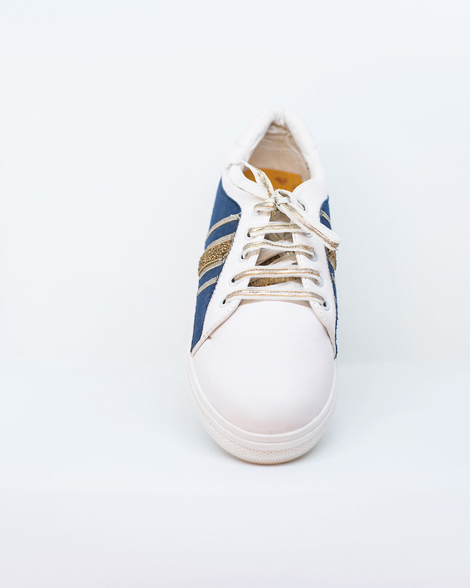 Denim Blue with Gota Lines