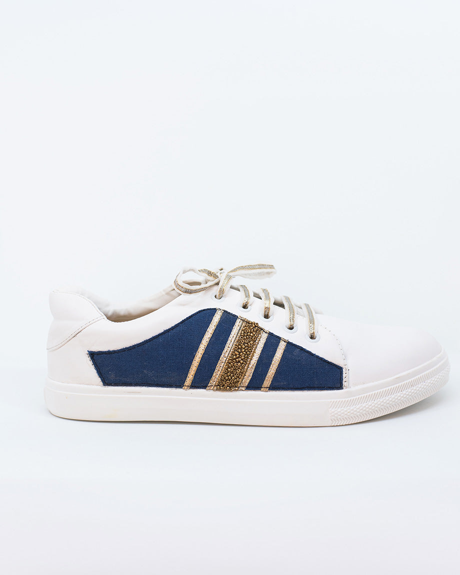 Denim Blue with Gota Lines