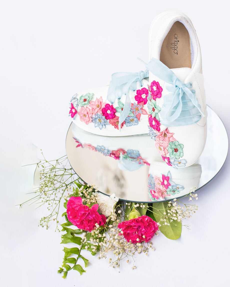 The Pastel Garden SneakersTHE SAREE SNEAKERS The Pastel Garden Sneakers