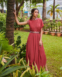 SVA Red Drape Dress