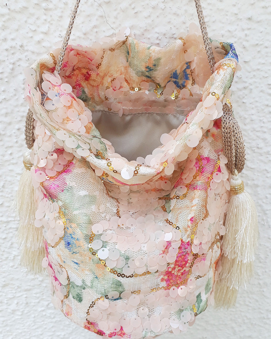 AMYRA Multicolor Tia Sequin Potli Bag