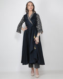 Jajaabor Indigo Cutwork Kurta