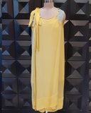 Yellow Embroidered Dress by ABHISHEK SHARMA