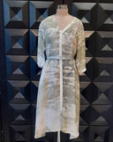 Green Floral Embroidered Dress by ABHISHEK SHARMA