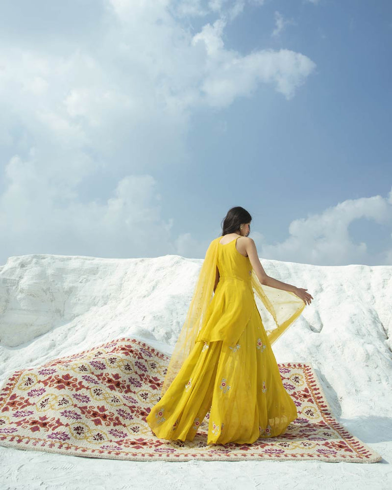 Kurta with palazzo set by PAULMI AND HARSH