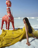 Mustard Anarkali Set by PAULMI AND HARSH