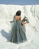 Green embroidery lehangha Set by PAULMI AND HARSH