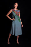 SEESA- Titanium Long Dress With Highlights