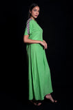 SEESA - Absinthe Green Long Dress With Embroidery