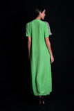 SEESA - Absinthe Green Long Dress With Embroidery