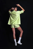 SEESA- Daiquiri Green Chanderi Silk Shorts