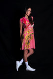 SEESA - Tea Rose Dress With Broken Flower Print