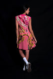 SEESA - Tea Rose Dress With Broken Flower Print