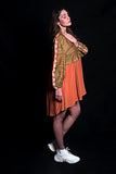 SEESA - Golden Brown And Sundial Tussar Dress