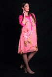 SEESA - Tea Rose Broken Flower Printed Collared Dress