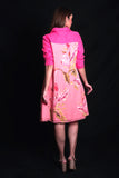 SEESA - Tea Rose Broken Flower Printed Collared Dress