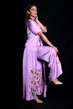 SEESA- Purple Rose Embroidered Trousers