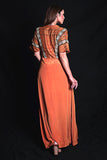 SEESA - Sundial Long Dress With Geometric Embroidery