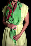 SEESA- Absinthe Green Scarf With Floral Print