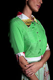 SEESA - Absinthe Green Dress With Floral Highlights