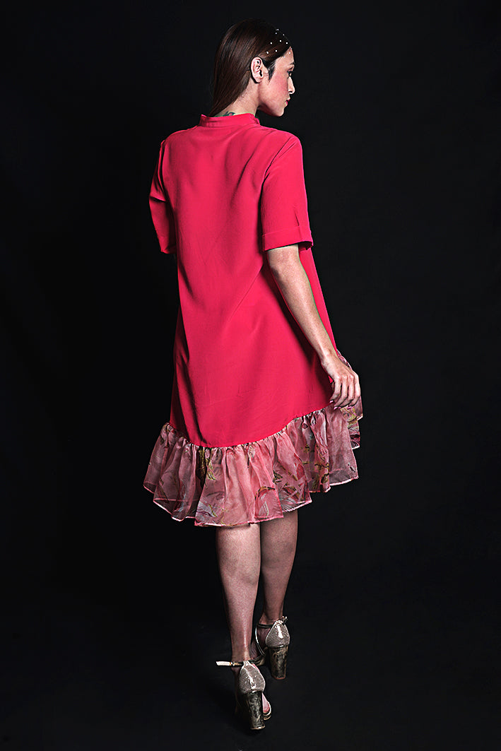 SEESA - Bittersweet Dress With Printed Ruffles