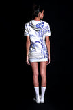 SEESA- Lunar Rock Floral Printed Dress With Hoodie