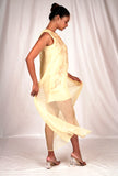 SEESA-Yellow hued organza dress with embroidery details