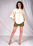 Seesa-Yellow top with puff sleeves