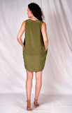 SEESA - Green aloe dress with embroidery details