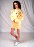 SEESA-Yellow contemporary sweatshirt dress