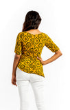 THE HOUSE OF ARA - Asymmetrical Peplum Top / Yellow